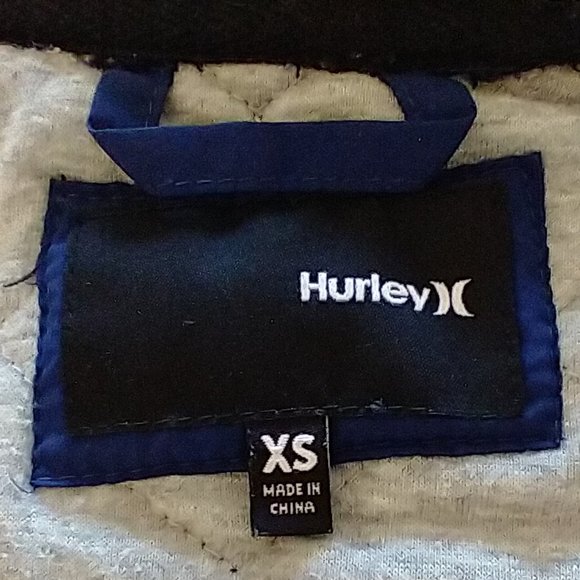 Women's size XS Hurley warm zip up hoodie (dark blue and grey) - Picture 2 of 11